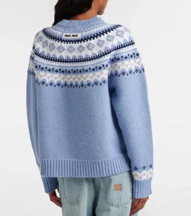 Miu Miu Fair Isle virgin wool jacquard sweater | Thumbnail 4