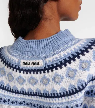 Miu Miu Fair Isle virgin wool jacquard sweater | Thumbnail 5