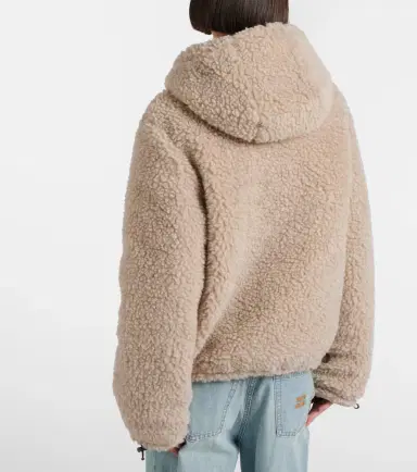 Miu Miu Wool-blend teddy down jacket | Thumbnail 3 Miu Miu Wool-blend teddy down jacket | Thumbnail 3