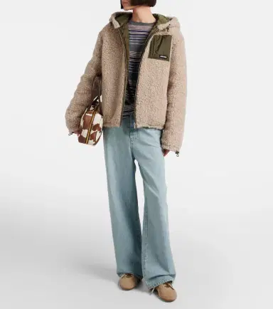Miu Miu Wool-blend teddy down jacket | Thumbnail 5 Miu Miu Wool-blend teddy down jacket | Thumbnail 5