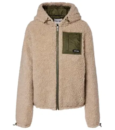 Miu Miu Wool-blend teddy down jacket | Thumbnail 1 Miu Miu Wool-blend teddy down jacket | Thumbnail 1