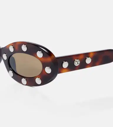 Valentino VLogo studded oval sunglasses | Thumbnail 4