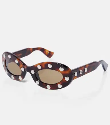 Valentino VLogo studded oval sunglasses | Thumbnail 5