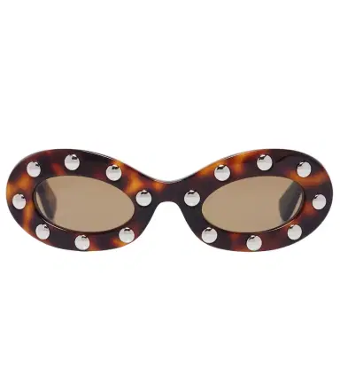 Valentino VLogo studded oval sunglasses | Thumbnail 1