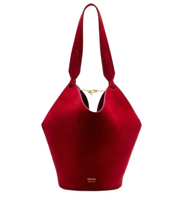 Lotus Mini suede tote bag