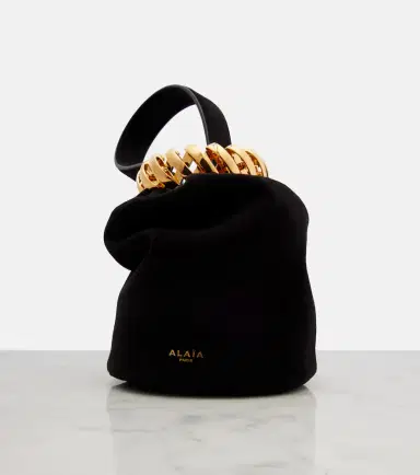 Alaïa Alaïa Motion Mini embellished suede top-handle bag | Thumbnail 6