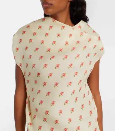 Khaite Floral draped silk minidress | Thumbnail 2