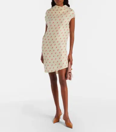 Khaite Floral draped silk minidress | Thumbnail 3