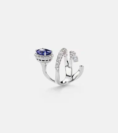 Yeprem Reign Supreme 18kt white gold ring with tanzanite and diamonds | Thumbnail 2