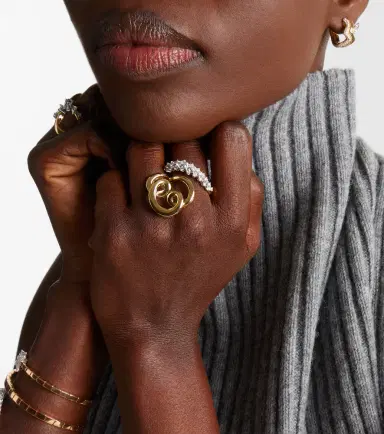 YEPREM 18kt gold ring with diamonds | Thumbnail 3