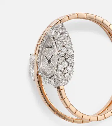 YEPREM Y-Momento 18kt white and rose gold watch with diamonds | Thumbnail 4