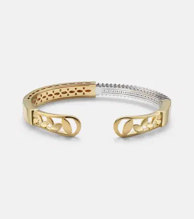 YEPREM Golden Strada 18kt yellow and white gold cuff bracelet with diamonds | Thumbnail 3 YEPREM Golden Strada 18kt yellow and white gold cuff bracelet with diamonds | Thumbnail 3