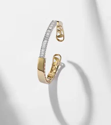 YEPREM Golden Strada 18kt yellow and white gold cuff bracelet with diamonds | Thumbnail 6 YEPREM Golden Strada 18kt yellow and white gold cuff bracelet with diamonds | Thumbnail 6