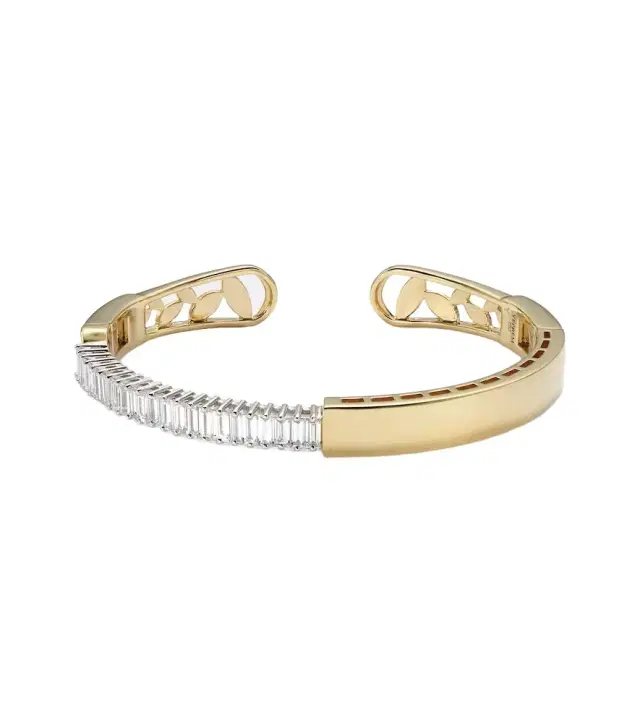 Yeprem Golden Strada 18kt yellow and white gold cuff bracelet with diamonds