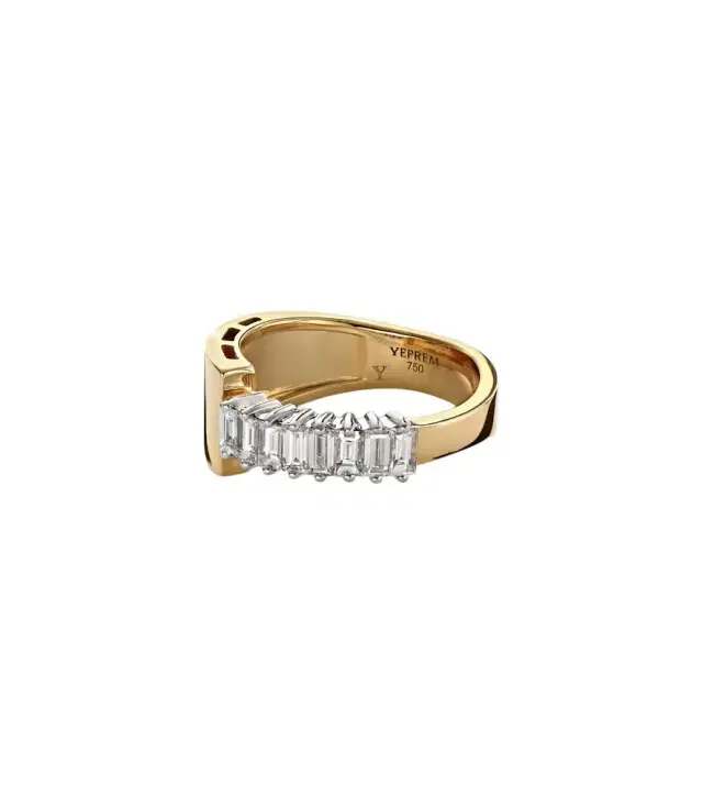 Yeprem 18kt yellow and white gold ring with diamonds