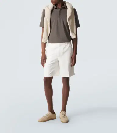 Zegna Cotton and linen shorts | Thumbnail 2
