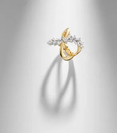 YEPREM Golden Strada 18kt yellow and white gold ring with diamonds | Thumbnail 5