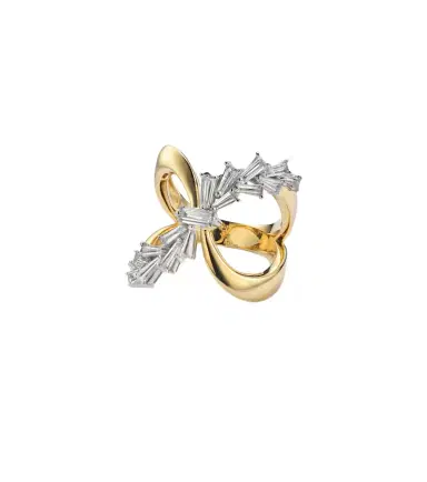 YEPREM Golden Strada 18kt yellow and white gold ring with diamonds | Thumbnail 1