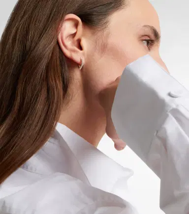 Sydney Evan 14kt gold hoop earrings with diamonds | Thumbnail 4 Sydney Evan 14kt gold hoop earrings with diamonds | Thumbnail 4
