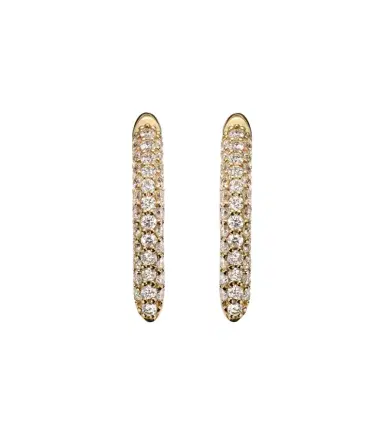 Sydney Evan 14kt gold hoop earrings with diamonds | Thumbnail 1 Sydney Evan 14kt gold hoop earrings with diamonds | Thumbnail 1