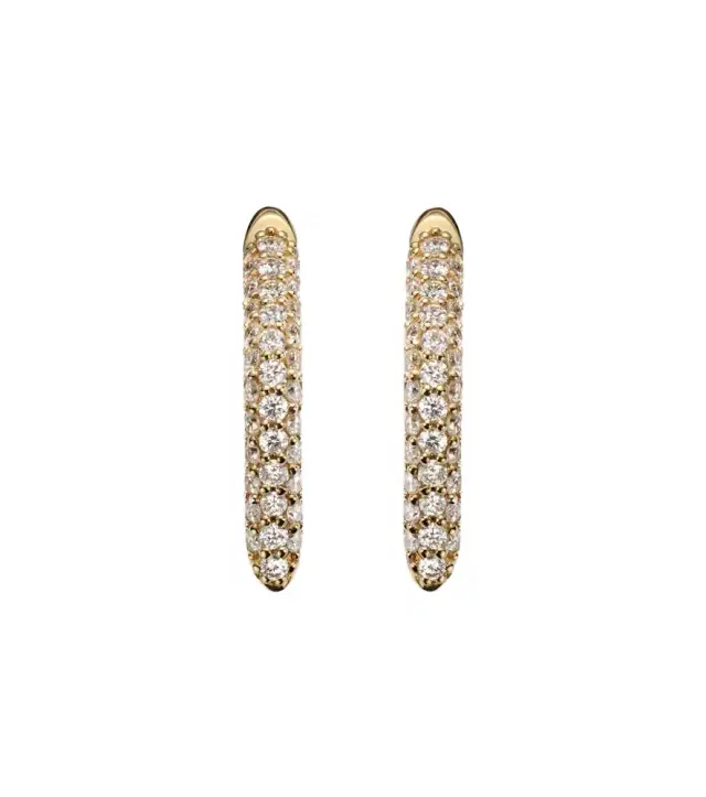 Sydney Evan 14kt gold hoop earrings with diamonds