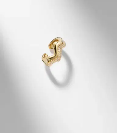 Shay Jewelry 18kt gold ear cuff with diamonds | Thumbnail 5