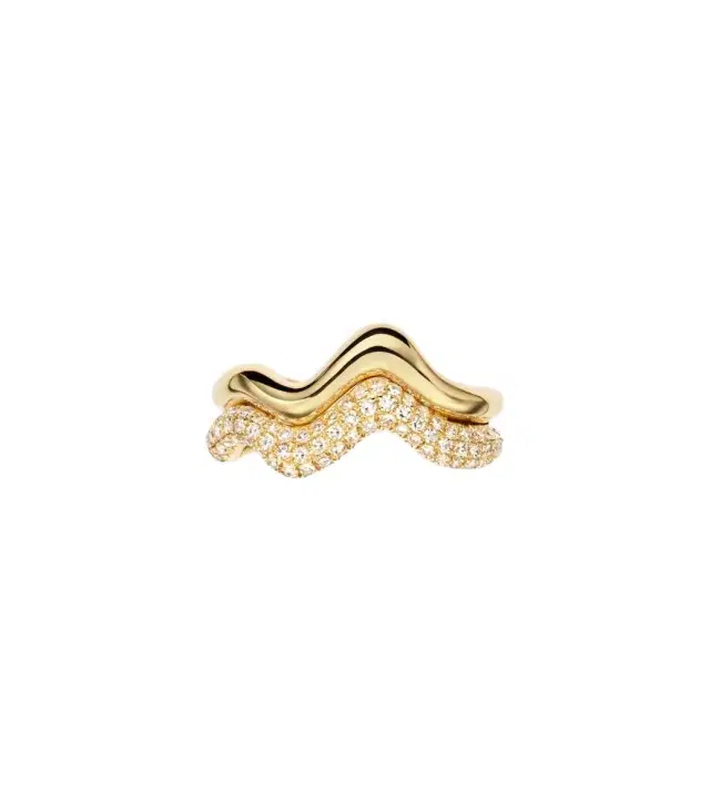 Shay Jewelry 18kt gold ear cuff with diamonds
