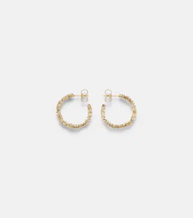 Sydney Evan 14kt gold hoop earrings with diamonds | Thumbnail 4 Sydney Evan 14kt gold hoop earrings with diamonds | Thumbnail 4