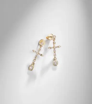 SHAY JEWELRY 18kt gold drop earrings with diamonds | Thumbnail 5 SHAY JEWELRY 18kt gold drop earrings with diamonds | Thumbnail 5