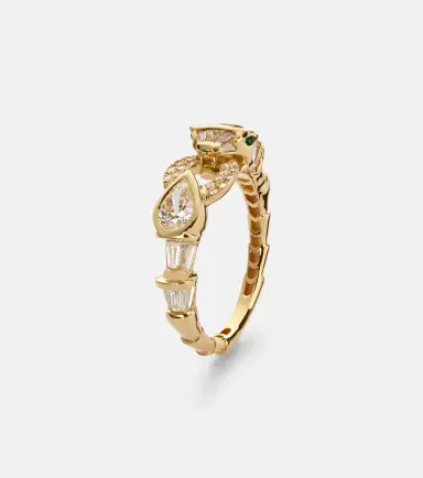 SHAY JEWELRY Serpentine 18kt gold ring with diamonds | Thumbnail 2