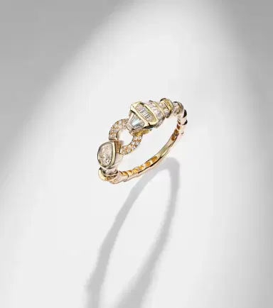 SHAY JEWELRY Serpentine 18kt gold ring with diamonds | Thumbnail 5