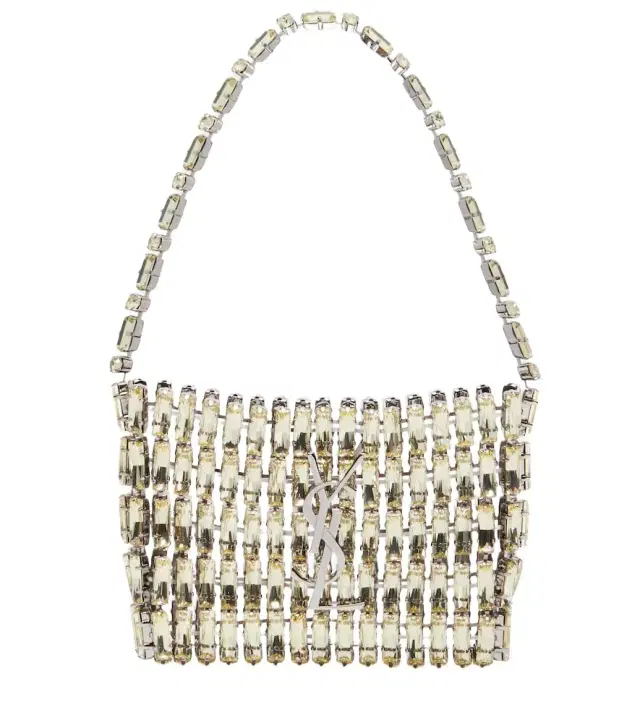 Saint Laurent Evening Micro embellished top-handle bag