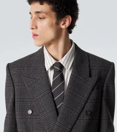 Saint Laurent Striped silk twill tie | Thumbnail 3