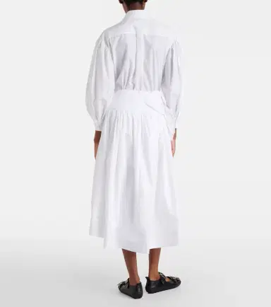 Simone Rocha Floral-appliqué cotton poplin midi skirt | Thumbnail 2
