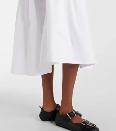 Simone Rocha Floral-appliqué cotton poplin midi skirt | Thumbnail 4