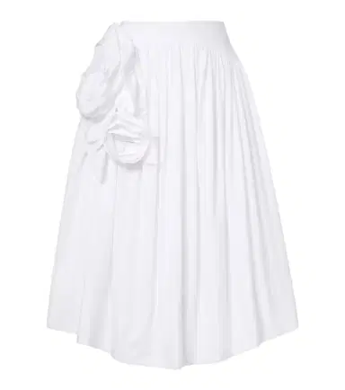 Simone Rocha Floral-appliqué cotton poplin midi skirt | Thumbnail 1