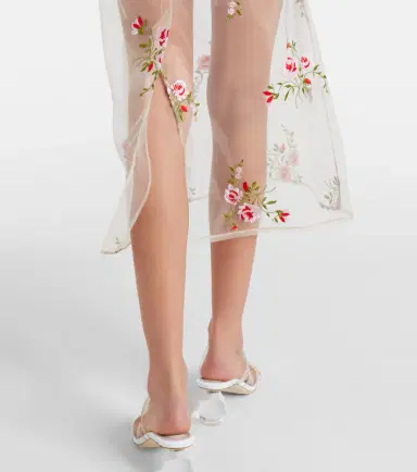 Simone Rocha Embroidered sheer organza midi dress | Thumbnail 5 Simone Rocha Embroidered sheer organza midi dress | Thumbnail 5