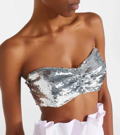 Simone Rocha Sequined bandeau top | Thumbnail 2