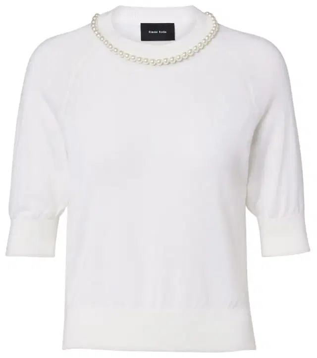 Simone Rocha Embellished wool and silk top