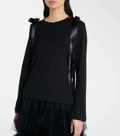 Simone Rocha Bow-detail jersey top | Thumbnail 3