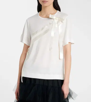 Simone Rocha Bow-detail jersey T-shirt | Thumbnail 4