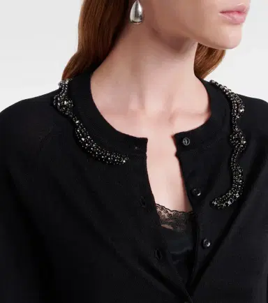 Simone Rocha Embellished wool and silk cardigan | Thumbnail 4 Simone Rocha Embellished wool and silk cardigan | Thumbnail 4