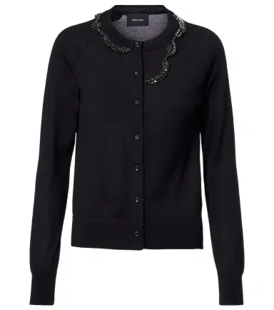 Simone Rocha Embellished wool and silk cardigan | Thumbnail 1 Simone Rocha Embellished wool and silk cardigan | Thumbnail 1