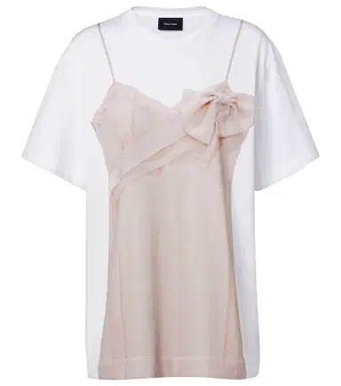 Simone Rocha Trompe l'ail cotton jersey T-shirt | Thumbnail 1