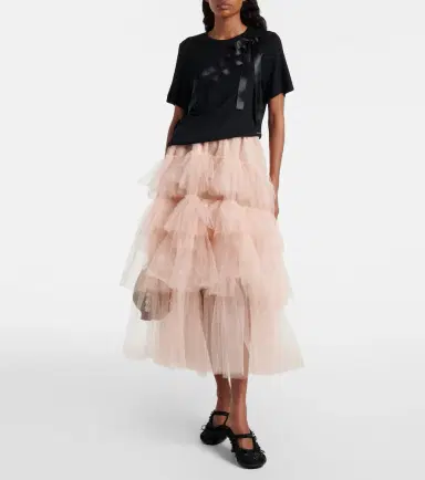 Simone Rocha Bow-detail jersey T-shirt | Thumbnail 3 Simone Rocha Bow-detail jersey T-shirt | Thumbnail 3