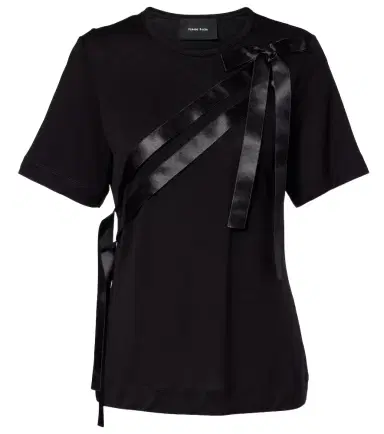 Simone Rocha Bow-detail jersey T-shirt | Thumbnail 1 Simone Rocha Bow-detail jersey T-shirt | Thumbnail 1