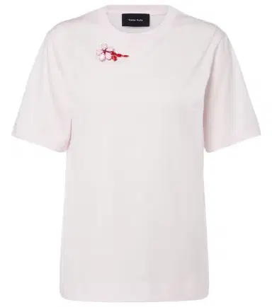 Simone Rocha Embellished cotton jersey T-shirt | Thumbnail 1