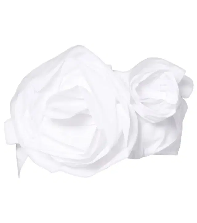 Rosette cotton poplin bandeau top