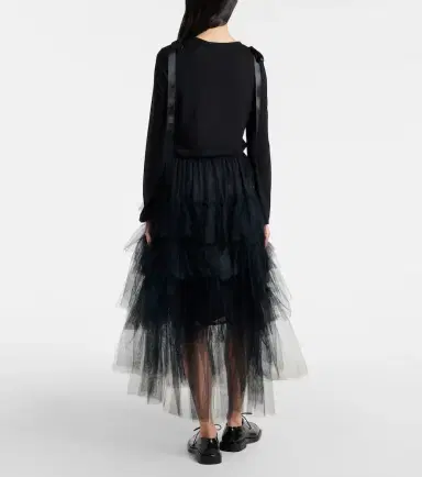 Simone Rocha Ruffled tulle midi skirt | Thumbnail 2
