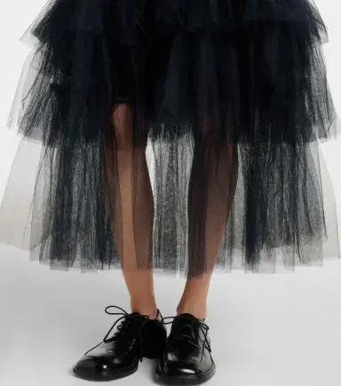 Simone Rocha Ruffled tulle midi skirt | Thumbnail 3